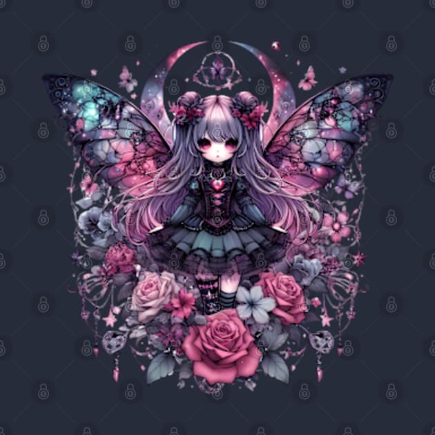 Anime gothic fairy by BrisaArtPrints