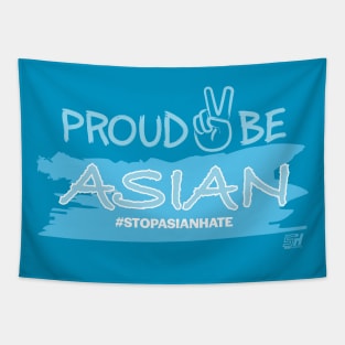 Proud 2 (Peace) Asian T-Shirt T-Shirt - Baby Blue Tapestry