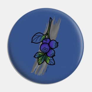 Blueberry Art Pin