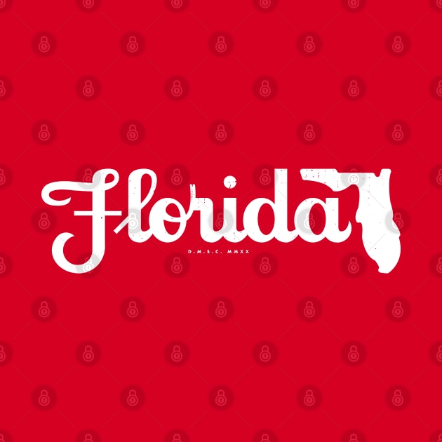 Florida - Vintage Lettering (White) by deadmansupplyco