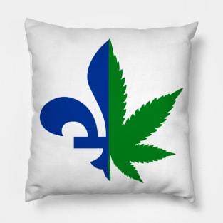 Fleur de lys Quebec cannabis Pillow