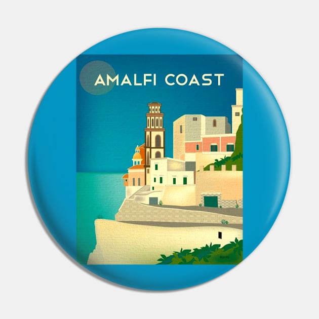 Vintage Travel Poster - Amalfi Coast, Italy Pin by Starbase79