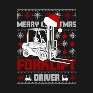 Merry Christmas Forklift Driver T-Shirt