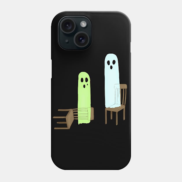 Spooky sad #5 - Ghosts and chairs Phone Case by ggzeppe