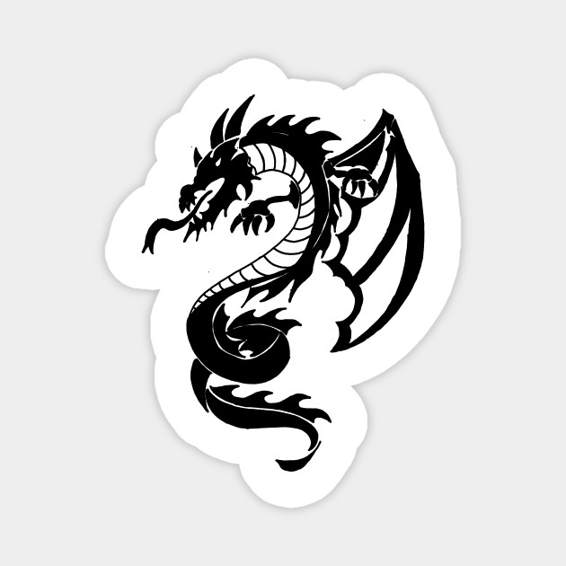 Dragon Tribal Tattoo - Dragon Tattoo - Magnet | TeePublic Dragon Tribal Tattoo - Dragon Tattoo - Magnet | TeePublic