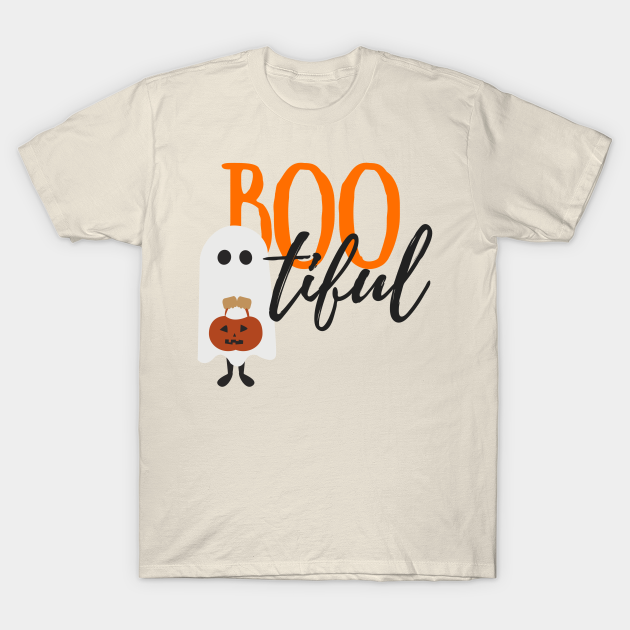 BOOtiful Cute Ghost Halloween Tee - Bootiful - T-Shirt