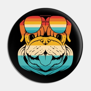 Dog Retro Pug Pin