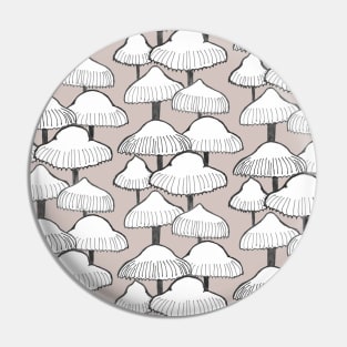 White Mushrooms Pin