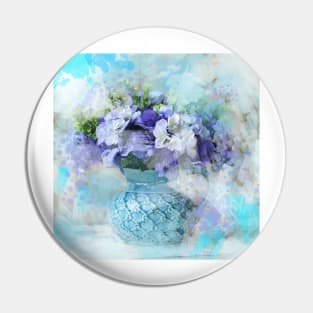 shabby chic french country blue purple iris flower Pin