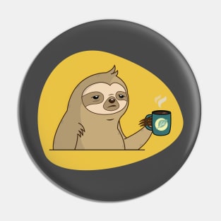 Coffee Sloth Pin