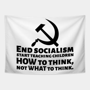 Funny Political Conservative End Socialism Anti Communist Tapestry