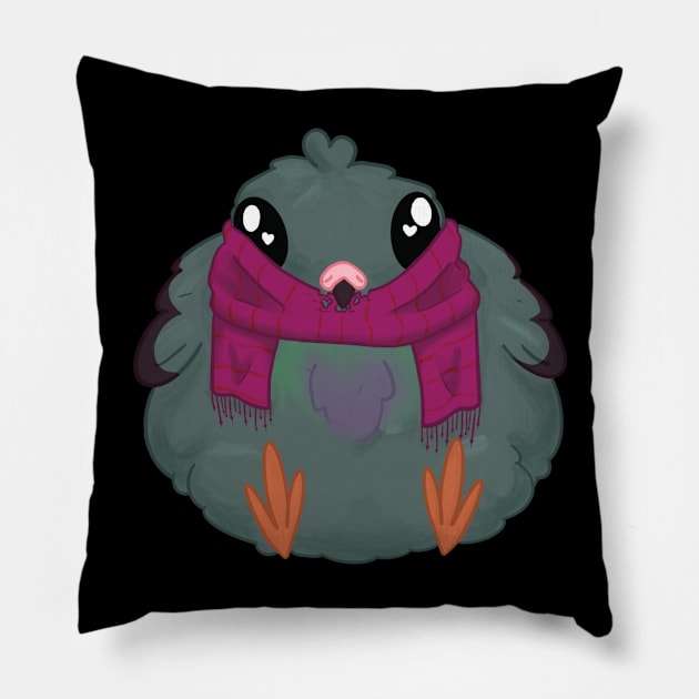 cosy pigeon Pillow by Beelixir Illustration