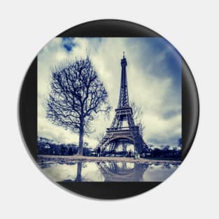 Eiffel Tower And The Tree Pin