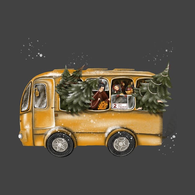 Christmas bus by Sidfamily