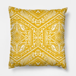 Marigold Hexagon Geometry Pillow