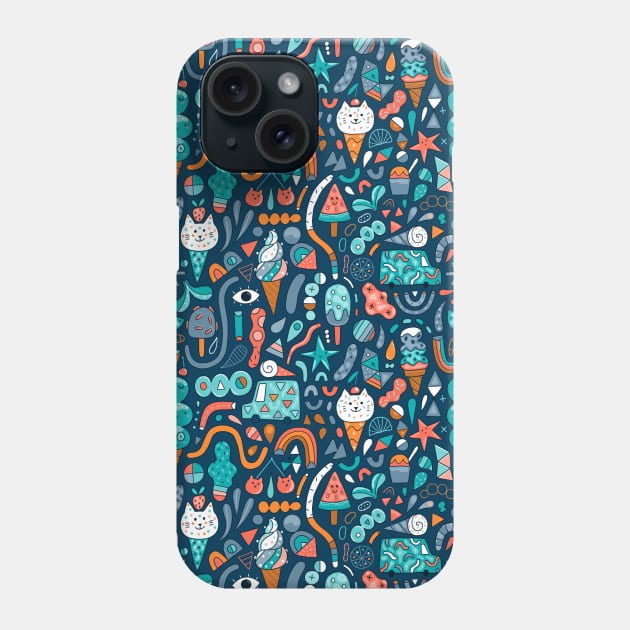 Ice cream and cats Phone Case by kostolom3000