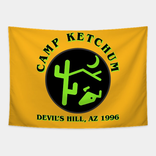 Camp Ketchum Tapestry by ereyeshorror