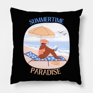 Hello summer Beach summertime Adventure travel lover palm tree sun Pillow