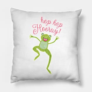 Hop Hop Hooray Frog Pillow