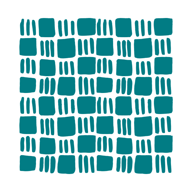 Abstract squares - turquoise by wackapacka