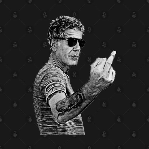 Anthony Bourdain-More Detail!-Middle Finger by Mr.FansArt