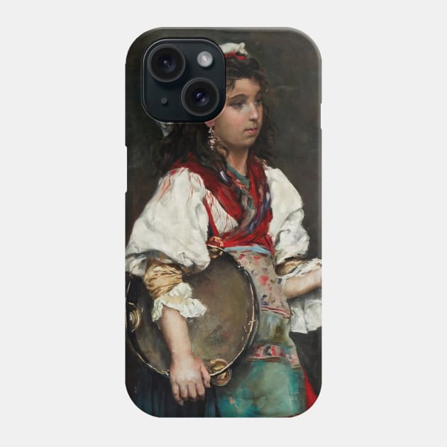 Gypsy Girl by Julius LeBlanc Stewart Phone Case by Classic Art Stall