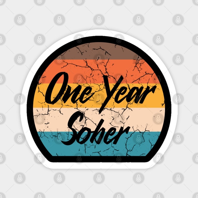 One Year Sober Magnet by RobomShop