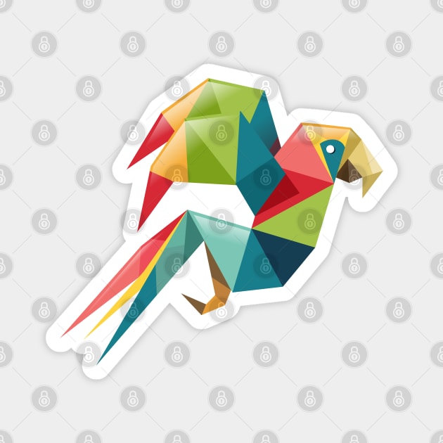 Parrot Origami Magnet by michony