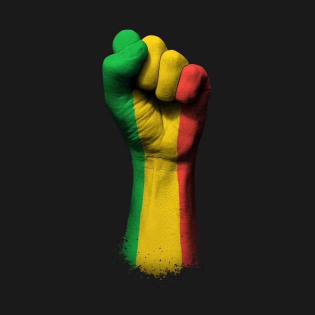 Flag of Mali on a Raised Clenched Fist by jeffbartels