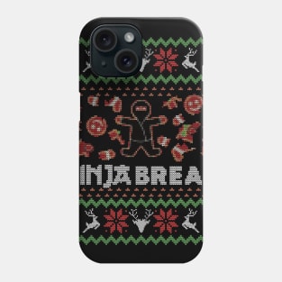 Ugly Christmas Sweater Ninja Bread Gingerbread Man Phone Case