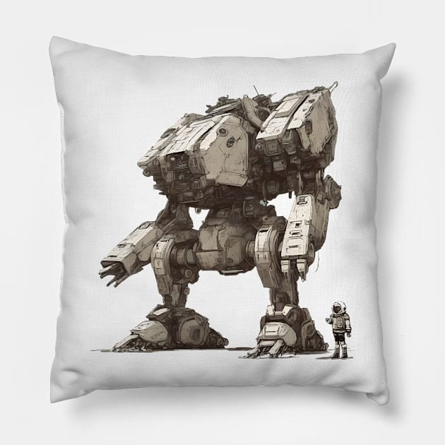 Big Chungus Mech | Gunpla | Giant Robot Pillow by JonHale