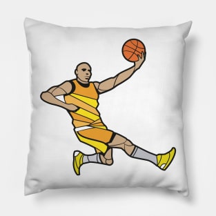 Basketball Player Illustration Pillow