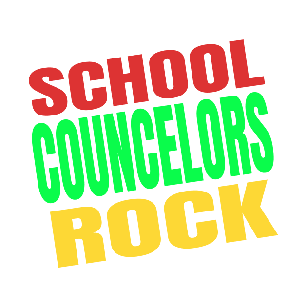 School Counselors Rock Cute Guidance Counselor Gift design by KnMproducts