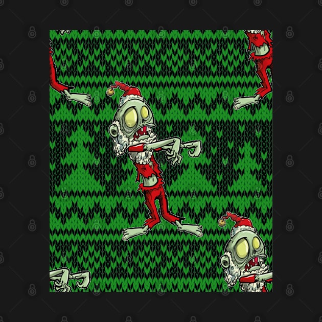 zombie christmas santa claus by gossiprag