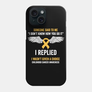 childhood cancer awareness month - gold ribbon awareness month - childhood cancer warrior Phone Case