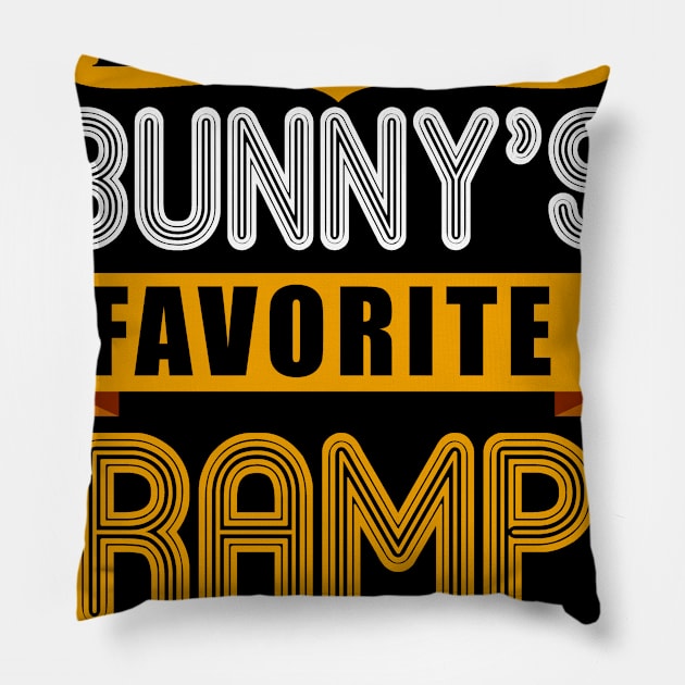 MENS EVERY BUNNYS FAVORITE GRAMPS SHIRT CUTE EASTER GIFT Pillow by toolypastoo