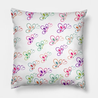 Butterfly Pattern - Flower Coloured Pillow