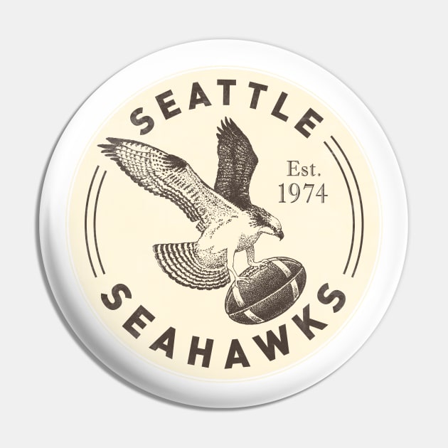 Vintage Seattle Seahawks by Buck Tee Pin by Buck Tee