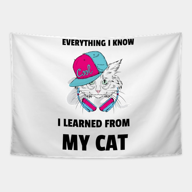 everything I know I learned from my cat Tapestry by Azamerch