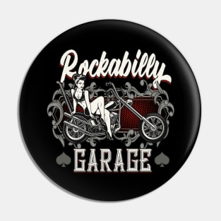 Rockabilly Garage Biker Pin-Up Girl Pin