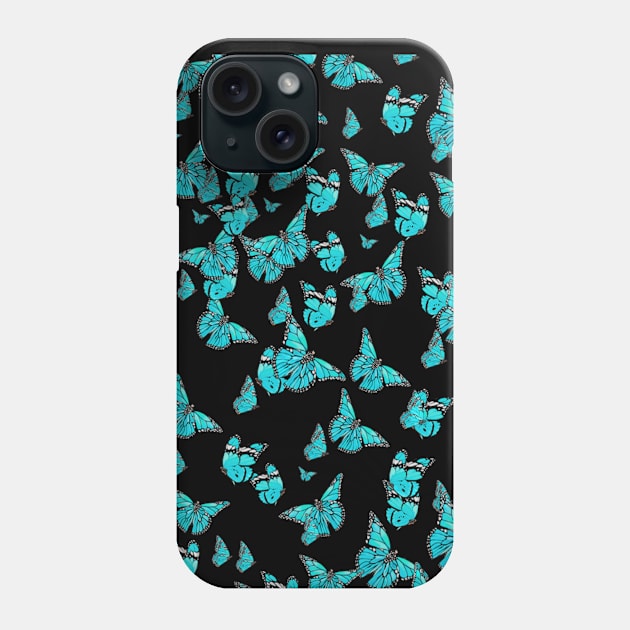 Mask Blue butterfly Phone Case by MimASM