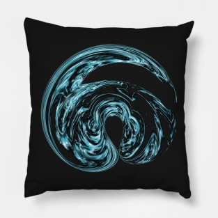 Blue Flow Cosmic Fluid Abstraction Pillow