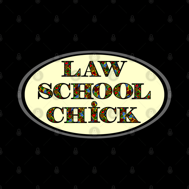 Law School Chick Heart Text by Barthol Graphics
