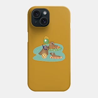 Capybara on vacation Phone Case