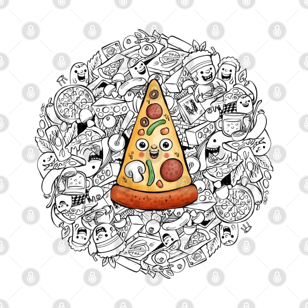 Pizza Doodle by salihgonenli