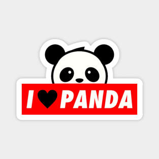 I Love Panda Magnet