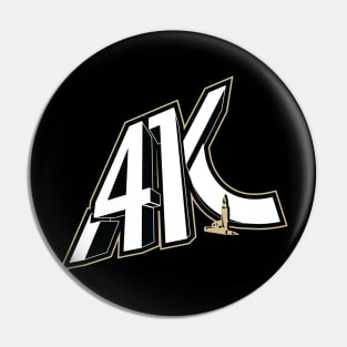 41 Bullet Football Logo Pin