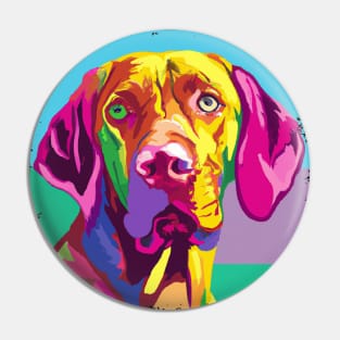 Vizsla Pop Art - Dog Lover Gifts Pin