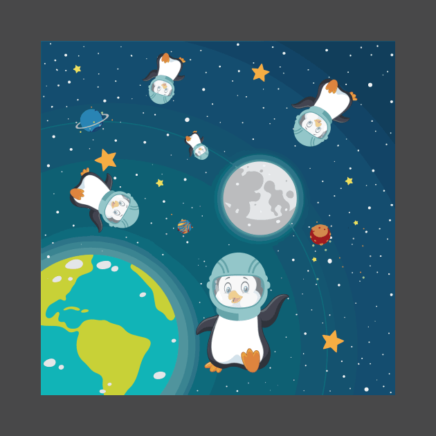 Penguin in space by ivaostrogonac