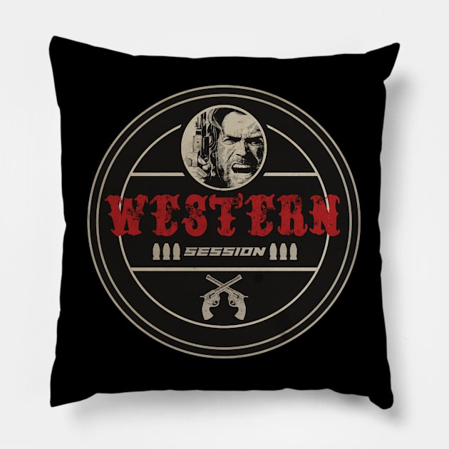 Western Session Pillow by CTShirts